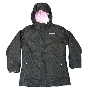 GIRLS COLUMBIA YOUTH WHIRLIBIRD‎ II INTERCHANGE JACKET BLACK SPARKLERS XL Size